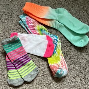 NWOT girls socks tie dyed